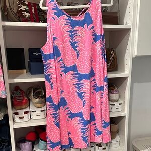 Lilly Pulitzer Pink and Blue Pineapple Dress